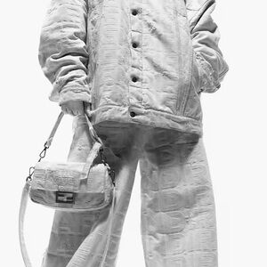 Worn once FENDI Marc Jacobs wide leg jeans 6